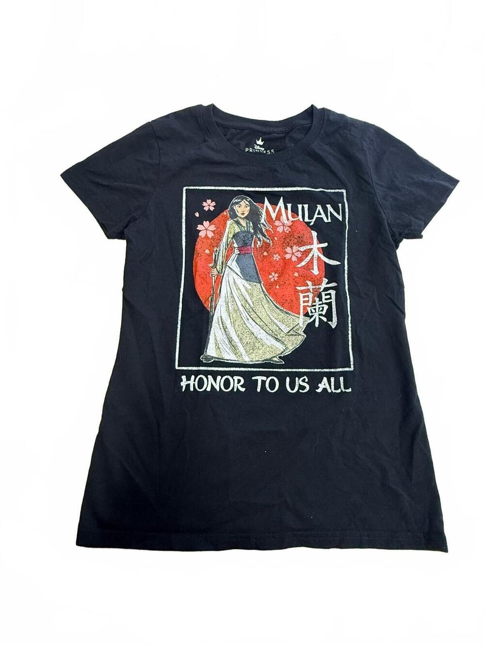 Disney Princess Mulan Black Graphic Tee